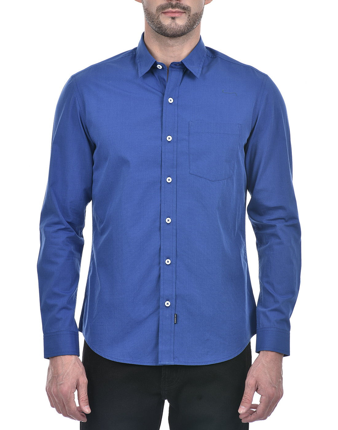 Numero Uno Men Solid Blue Shirt